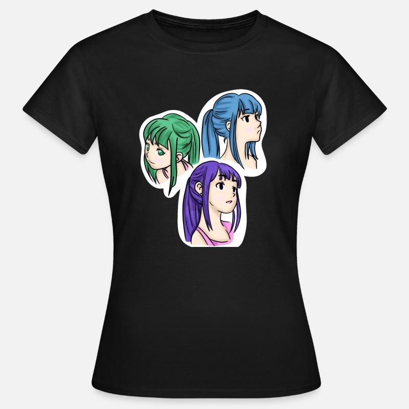 The triplets 💚💜💙 - Women's T-Shirt - black
