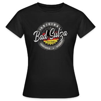 Allemagne d’origine Thuringe Bad Sulza - T-shirt Femme - noir - Devant - AI Model Female 172 dark (172cm)