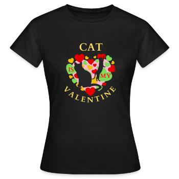 Ma charmante Saint-Valentin - T-shirt Femme - noir - Devant - AI Model Female 172 dark (172cm)