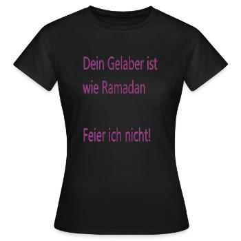 Feier ich nicht - Frauen T-Shirt - Schwarz - Vorne - AI Model Female 172 dark (172cm)