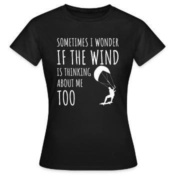 Kitesurfer witziger spruch retro kitesurfing - Frauen T-Shirt - Schwarz - Vorne - AI Model Female 172 dark (172cm)
