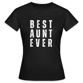 Funny Aunt T-Shirt Designs as a Gift Idea - Women's T-Shirt - black - Front - AI Model Female 172 dark (172cm)