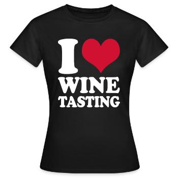 Buveur de vin Vin J’aime la dégustation de vin - T-shirt Femme - noir - Devant - AI Model Female 172 dark (172cm)
