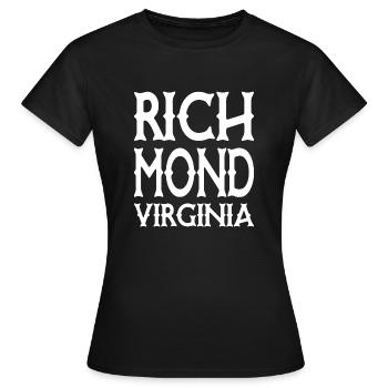 Richmond - Virginie - États-Unis USA - T-shirt Femme - noir - Devant - AI Model Female 172 dark (172cm)