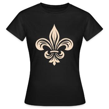 Fleur de Lis - Frauen T-Shirt - Schwarz - Vorne - AI Model Female 172 dark (172cm)
