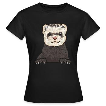 Ferret Owner Ferret - Women's T-Shirt - black - Front - AI Model Female 172 dark (172cm)