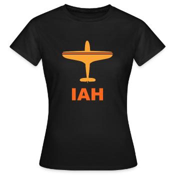 Flughafen Houston - IAH - USA - United States - Frauen T-Shirt - Schwarz - Vorne - AI Model Female 172 dark (172cm)