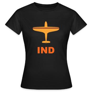 Aéroport d’Indianapolis - Spotter - Spotting - États-Unis - T-shirt Femme - noir - Devant - AI Model Female 172 dark (172cm)