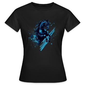 Cheval Sport équestre Cavalier Cavalier - T-shirt Femme - noir - Devant - AI Model Female 172 dark (172cm)