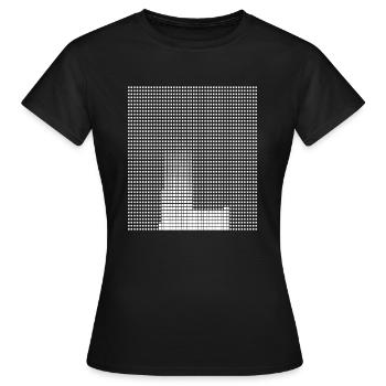 Lettre L, nom, la lettre L - T-shirt Femme - noir - Devant - AI Model Female 172 dark (172cm)
