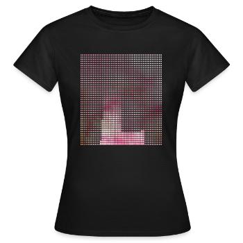 Lettre L, nom, la lettre L - T-shirt Femme - noir - Devant - AI Model Female 172 dark (172cm)
