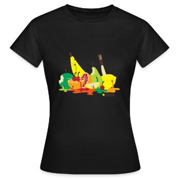 Ermordetes Obst - Frauen T-Shirt - Schwarz - Vorne - AI Model Female 172 dark (172cm)