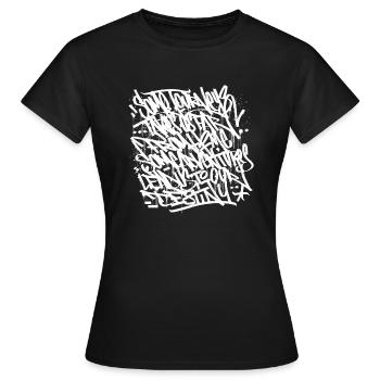 Graffiti Journey - T-shirt Femme - noir - Devant - AI Model Female 172 dark (172cm)