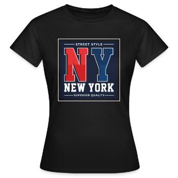 New York - T-shirt Femme - noir - Devant - AI Model Female 172 dark (172cm)