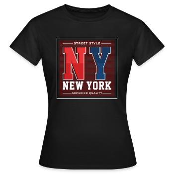 New York - T-shirt Femme - noir - Devant - AI Model Female 172 dark (172cm)