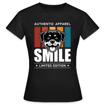 Sourire - T-shirt Femme - noir - Devant - AI Model Female 172 dark (172cm)