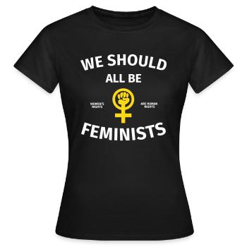 Féminisme féministe - T-shirt Femme - noir - Devant - AI Model Female 172 dark (172cm)