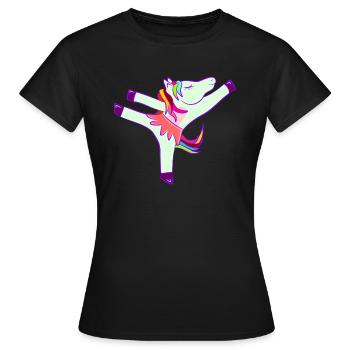 Ballet cadeau danse danse licorne - T-shirt Femme - noir - Devant - AI Model Female 172 dark (172cm)