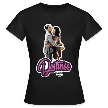 Kultfilm - Der Weihnachtsmann ist Müll -Destiny - Frauen T-Shirt - Schwarz - Vorne - AI Model Female 172 dark (172cm)