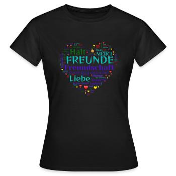 Amis - T-shirt Femme - noir - Devant - AI Model Female 172 dark (172cm)