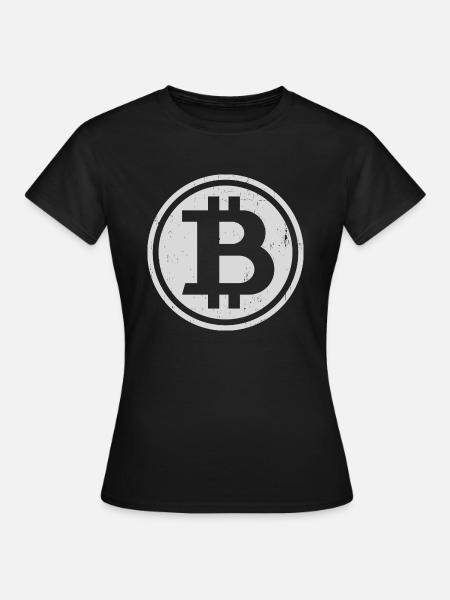 Vintage Bitcoin - Frauen T-Shirt - Schwarz