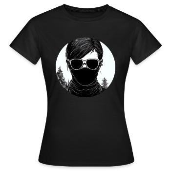 Protester - Women's T-Shirt - black - Front - AI Model Female 172 dark (172cm)