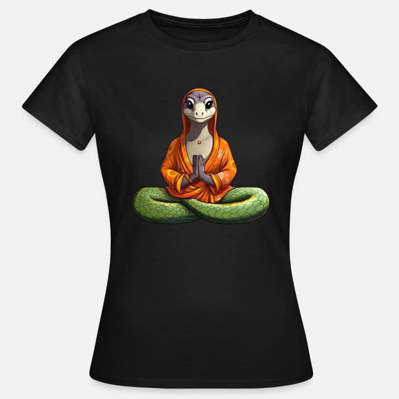 Yoga Python - T-shirt Femme - noir