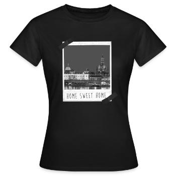 DRESDE - T-shirt Femme - noir - Devant - AI Model Female 172 dark (172cm)