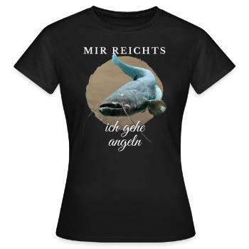 Mir reichts ich gehe angeln - Angler angeln Fisch - Frauen T-Shirt - Schwarz - Vorne - AI Model Female 172 dark (172cm)