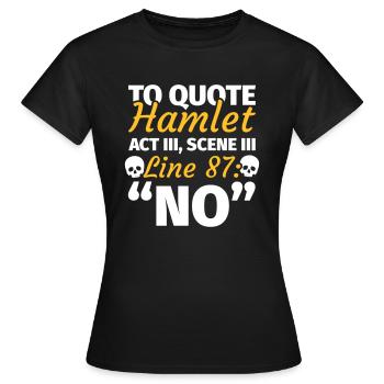 Funny saying pessimist - Women's T-Shirt - black - Front - AI Model Female 172 dark (172cm)