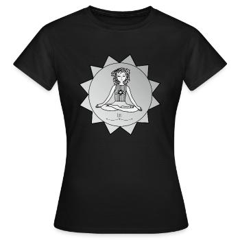 Le gardien du yoga pour enfants - Les gardiens d'Orbis - T-shirt Femme - noir - Devant - AI Model Female 172 dark (172cm)