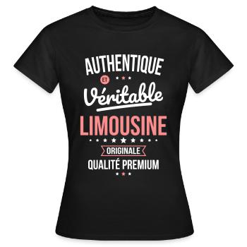 Authentique et véritable Limousine - Originale - T-shirt Femme - noir - Devant - AI Model Female 172 dark (172cm)