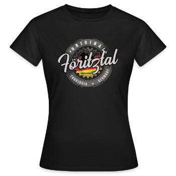 Original Germany Thüringen Föritztal - Frauen T-Shirt - Schwarz - Vorne - AI Model Female 172 dark (172cm)