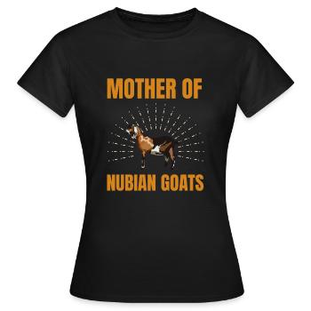 Fière maman chèvre nubienne - T-shirt Femme - noir - Devant - AI Model Female 172 dark (172cm)