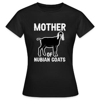 Nubische Ziegenmutter - Frauen T-Shirt - Schwarz - Vorne - AI Model Female 172 dark (172cm)