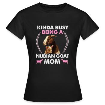 Nubian Goat Mom: Always On Duty - Women's T-Shirt - black - Front - AI Model Female 172 dark (172cm)