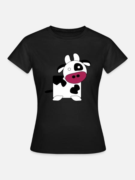 Cow (Large) - Women's T-Shirt - black