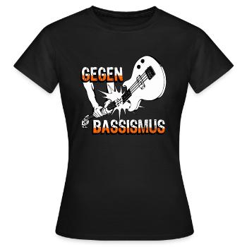 gegen Bassismus - Frauen T-Shirt - Schwarz - Vorne - AI Model Female 172 dark (172cm)