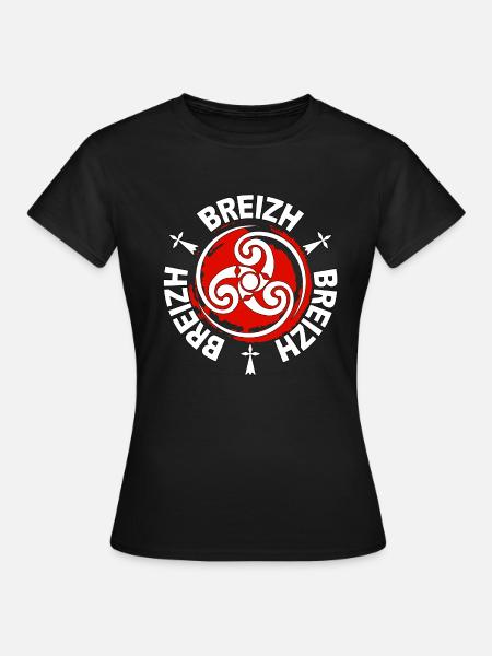 bretagne - breizh triskel 21 - T-shirt Femme - noir