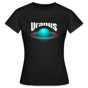 Uranus - Frauen T-Shirt - Schwarz - Vorne - AI Model Female 172 dark (172cm)