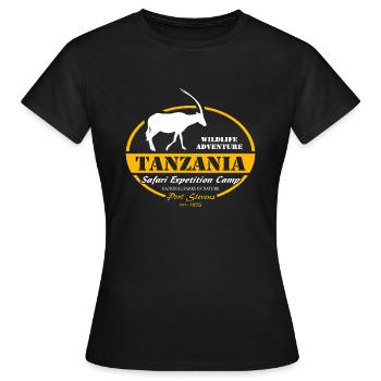 Tanzania - Antelope - Women's T-Shirt - black - Front - AI Model Female 172 dark (172cm)
