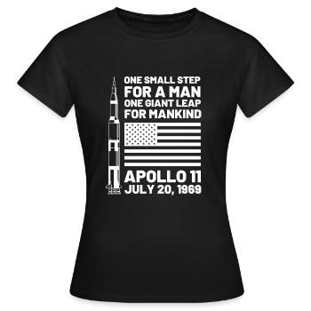 Mondlandung 1969 Saturn V Rakete - Frauen T-Shirt - Schwarz - Vorne - AI Model Female 172 dark (172cm)