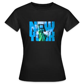 Statue de la Liberté New York - T-shirt Femme - noir - Devant - AI Model Female 172 dark (172cm)