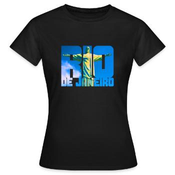 Rio de Janeiro Brésil - T-shirt Femme - noir - Devant - AI Model Female 172 dark (172cm)