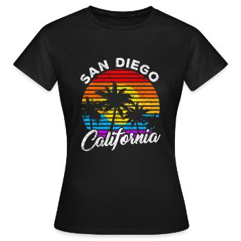 San Diego - Women's T-Shirt - black - Front - AI Model Female 172 dark (172cm)