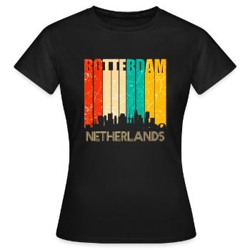 Rotterdam - Frauen T-Shirt - Schwarz - Vorne - AI Model Female 172 dark (172cm)