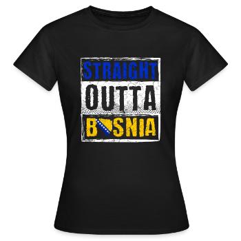 Tout droit sorti de Bosnie - T-shirt Femme - noir - Devant - AI Model Female 172 dark (172cm)