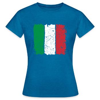 Drapeau Italie - T-shirt Femme - bleu saphir antique chiné - Devant - AI Model Female 172 dark (172cm)