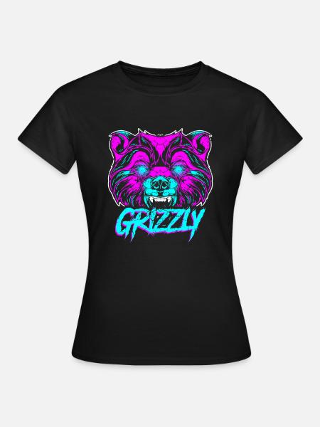 Orso grizzly - Maglietta da donna - nero
