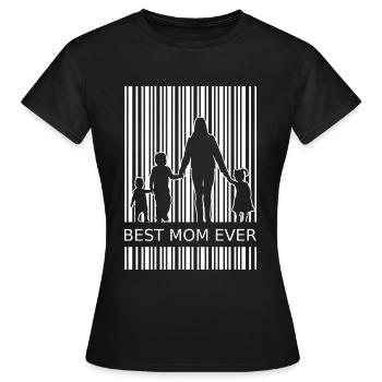 Best Mom Ever Mama 3 Kinder Mutter Geschenk - Frauen T-Shirt - Schwarz - Vorne - AI Model Female 172 dark (172cm)